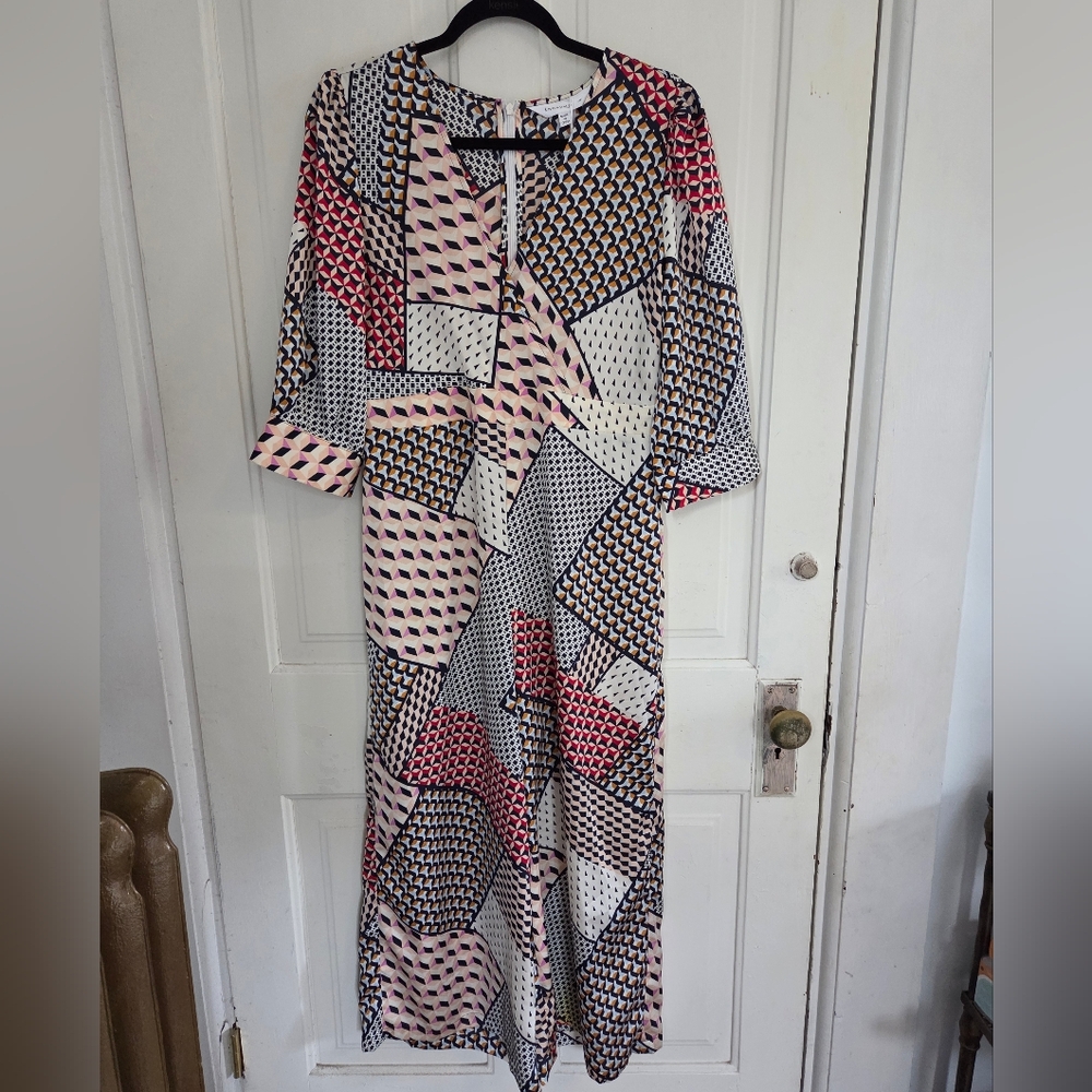 Geometric Patchwork Pattern Jumpsuit - Picture 2 of 10